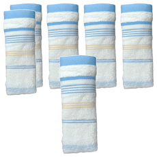 棉柔吸水毛巾 FT05 彩條毛巾 純棉親膚 強力吸水 居家必備, 6條, 混和顏色