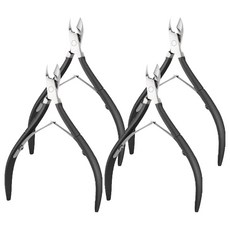 Living Home Detail Nail Care Professional Nipper 100mm, 4個, 黑色
