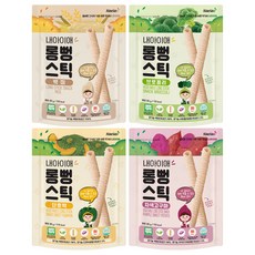 Naeiae 孩童綜合米棒組 4種口味, 糙米口味+紫薯口味+南瓜口味+花椰菜口味, 120g, 1組