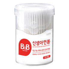 B&B 新生兒棉花棒, 210入, 100%純棉, 1盒