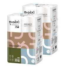Hanyeji Premier3層捲筒衛生紙, 27m, 30捲, 2袋