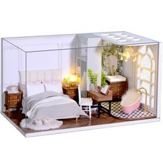 CUTE ROOM 智趣屋 DIY 手作袖珍屋 附防塵罩 QT-011, 1:32收藏版, 慵懶日常, 1個