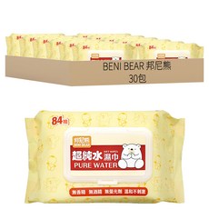 BENI BEAR 邦尼熊 超純水濕紙巾 掀蓋包, 1包, 30包