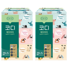 코디 해피퍼피 미용티슈, 12개, 250개입