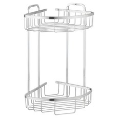 DAY&DAY 日日家居 絲光雙層轉角架 STA0066-2 304不鏽鋼 W215*D215*H415MM, 銀色, 1個