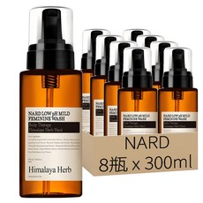 NARD 女性私密處溫和清潔露 多種植物和中藥材配方 清爽保濕, 300ml, 8瓶