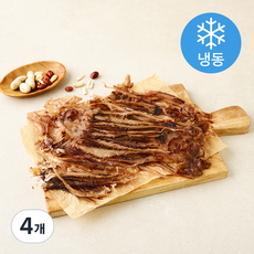 해맑은푸드 껍질벗겨 더 말랑한 조미오징어다리 (냉동), 4개, 200g(대)