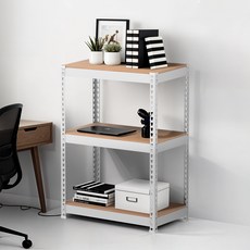 스피드랙 라이트 조립식 철제 앵글 선반, 화이트, 3단