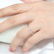 라울스톤 여성용 꼬임 92.5 실버 반지 MU252