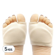 Angmet 前腳掌腳底墊護具 膚色 雙腳穿戴組, 5套