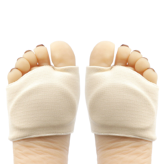 Angmet 前腳掌腳底保護墊 米色 雙腳穿戴組, 1套