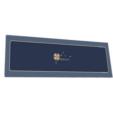 超級工廠 矽藻土軟地墊 70 x 45cm 吸水速乾防滑浴室墊, 四葉草 深藍色 + 藍色 + 金色, 1個