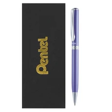 Pentel 飛龍文具 原子筆 附高級筆盒 B811V-AT, 金屬紫軸, 1支