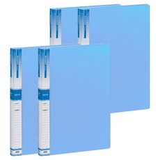 Heemang A3 20頁可補充式透明文件夾, 天藍色, 4入