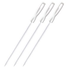 리빙메이커 세면대 싱크대 배수구 청소솔, 화이트, 3개