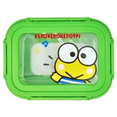 DOOBY 大眼蛙 防護套玻璃保鮮盒 640ml, 綠色, 1個