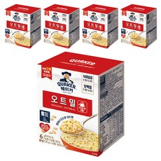 퀘이커 오트밀 오리지널, 180g, 5개