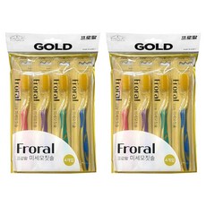 Proral 黃金奈米細軟毛雙重毛縫隙牙刷 金色4件組, 2套, 4入