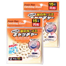 KM 不織布一次性排水口防堵塞過濾貼紙地漏 15個, 10 cm, 白色, 2包