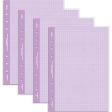 SECOND MANSION 6孔方格補充內頁 彩色 02 薰衣草 4入, 1套, 64張