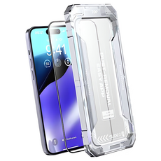 理享家 鑽石太空防塵倉 手機螢幕玻璃保護貼 iPhone 15 Pro 高清防塵, 1個