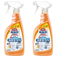 Kao 花王 Magiclean 魔術靈 台灣公司貨 高密泡馬桶清潔劑 噴槍式 柑橘消臭, 500ml, 2瓶