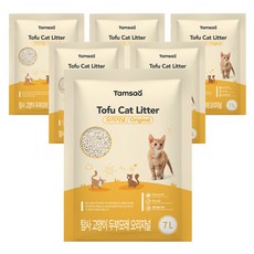 탐사 고양이 두부모래 7L (약 2.8 kg), 6개, 오리지널