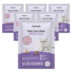 탐사 고양이 두부모래 7L (약 2.8kg), 6개, 라벤더향