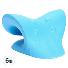 Kyhome 肩頸按摩器/C型頸椎牽引器/穴位按摩枕, 藍色, 6個