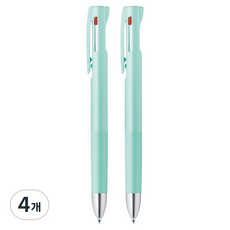 블렌 제브라 3색 볼펜 0.7mm, 블루그린, 4개