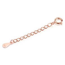 마다꾸미 925실버 목걸이 팔찌 연장 체인 줄 3cm, 로즈골드 물방울, 1개