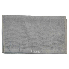 LIFE 來福牌 ELEGANCE舒適風情波浪毛巾 灰色 33*76CM 台灣製 100%棉, 1條