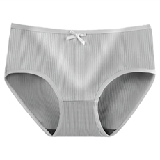 蝴蝶結內褲 e023 5件, 灰色