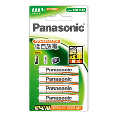 Panasonic 台灣公司貨 低階充電池 4號, 4顆, 1組