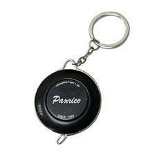 panrico 百利世 1.5m鑰匙圈自動伸縮布尺(公分-英吋 皮尺) 黑色, 1入