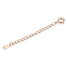 마다꾸미 925실버 목걸이 팔찌 연장 체인 줄 5cm, 로즈골드 물방울, 1개