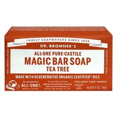 Dr.Bronner's 布朗博士 茶樹潔顏皂, 140g, 1個