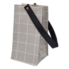 UdiLife 優的生活大師 65平帆系 格紋立體杯袋 - 黑色/灰色可選, 顏色隨機, 1個