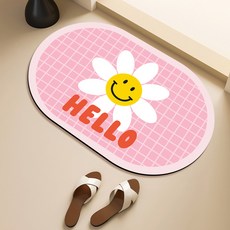 비욘드리빙 스마일&데이지 빨아쓰는 규조토 발매트, 데이지 HELLO