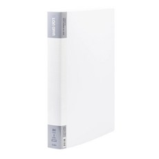 Lan CHYn 連勤牌文具 pp馬卡色系四孔3/4/小背寬圓型夾 lc-6001-4r, 1個, 白