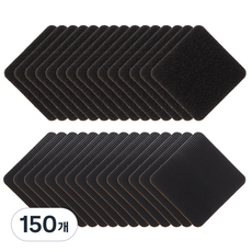 comet 家用強力黏著雙面魔鬼氈膠帶 方形 黑色, 150個