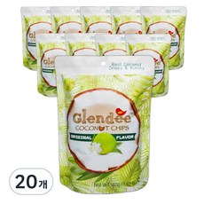 Glendee 椰子脆片, 40g, 20包