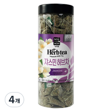 녹차원 쟈스민 허브차 티백, 1.5g, 60개입, 4개