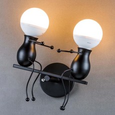 Honey Comb 北歐工業風壁燈，趣味人形壁掛燈飾，簡約時尚，營造溫馨氛圍, 1入