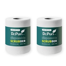 Dr.Puri 捲筒式洗碗巾 S號 60張, 白色, 2捲