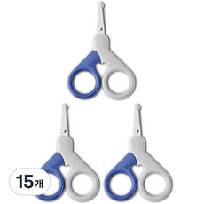 잇곰 유아용 투톤 하트 둥근 손톱 가위, 네이비, 15개