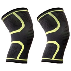 AOLIKES 奧力克斯 彈力護膝, 7718 號 淺綠色, L 號 適合腿圍 42cm~47cm, 2雙