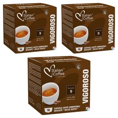意大利咖啡 Dolce Gusto 兼容膠囊咖啡 Vigoroso, 7g, 16顆, 3盒