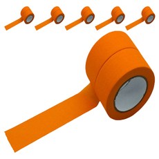 만들하비 컬러 종이 마스킹 테이프 2.5cm x 13m, 오렌지, 12개