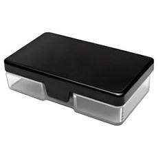 潔適康 隨身盒, 無毒環保, 塑鋼材質, 時尚精緻, 造型小巧, 直角扣開蓋設計, 耐久用不鬆脫, 鋼琴黑, 1個